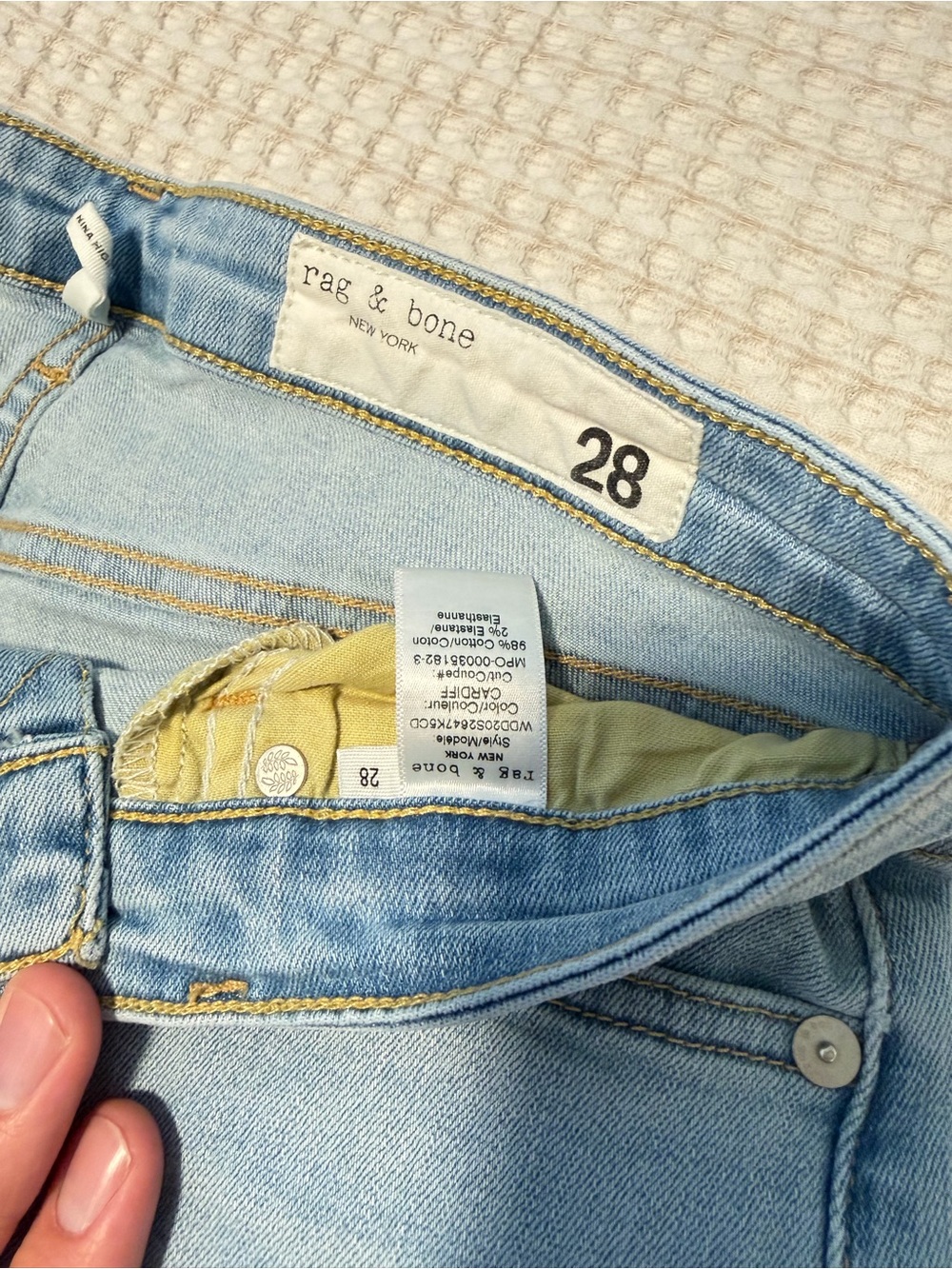 Rag & Bone Jeans Women's - Light Blue Nina High Rise Ankle - Picture 7 of 7
